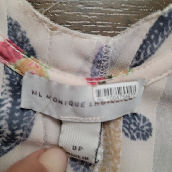 Anthropologie ML Monique Lhuillier Tapestry Pleated Maxi Dress Womens 0P Boho - Picture 4 of 8